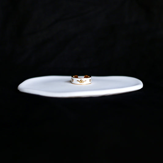 White enamel ring