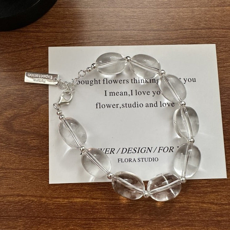 White Crystal Ice Cube Bracelet