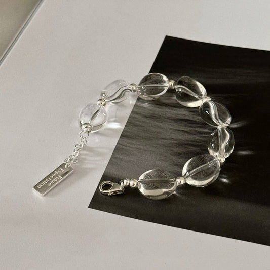 White Crystal Ice Cube Bracelet