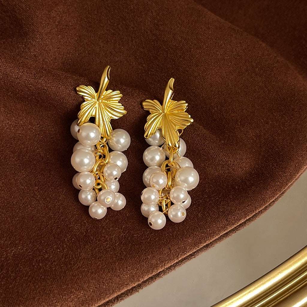 Pearl Grape Earrings