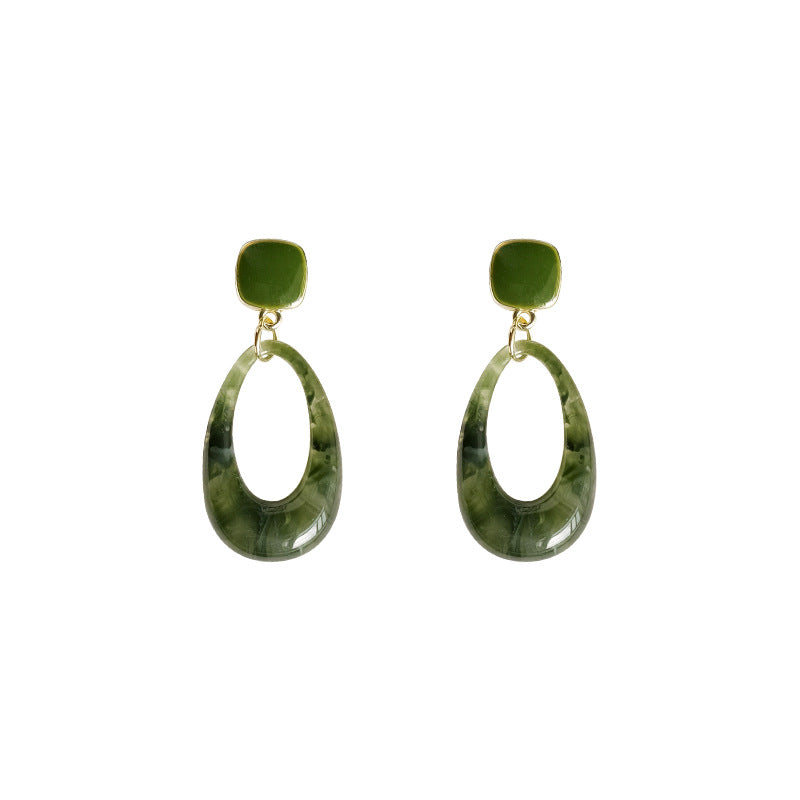 Halo Green Earrings