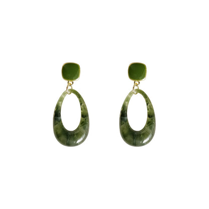 Halo Green Earrings