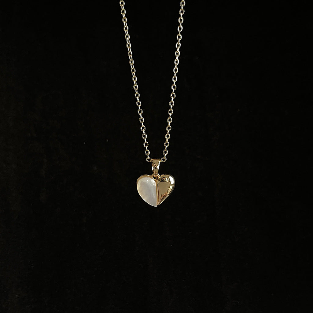 Seashell Asymmetric Heart Chain